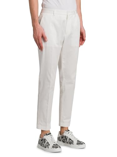 Dolce&Gabbana, Stretch Cotton Gabardine Trousers, 58 (42), Bianco
