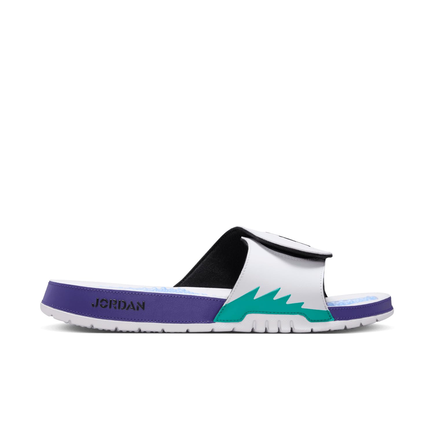 Jordan Hydro V Retro Men's Slides (555501-103, White/Black/New Emerald/Grape Ice) (White/Black/New Emerald/Grape Ice, US Footwear Size System, Adult, Men, Numeric, Medium, 11)