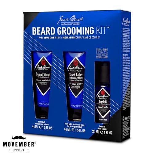 Jack Black Beard Grooming Kit - Travel Size Mens Beard Kit Gift Set