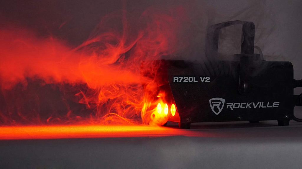 Audiosavings Bundle: Chauvet DJ GIGBAR Move ILS Kit w/Moving Heads/Derbies/Washes/Laser/Strobe Lights Bundle with Rockville R720L Fog/Smoke Machine w/Remote+Fluid+Multi Color LED Built in! (2 Items)