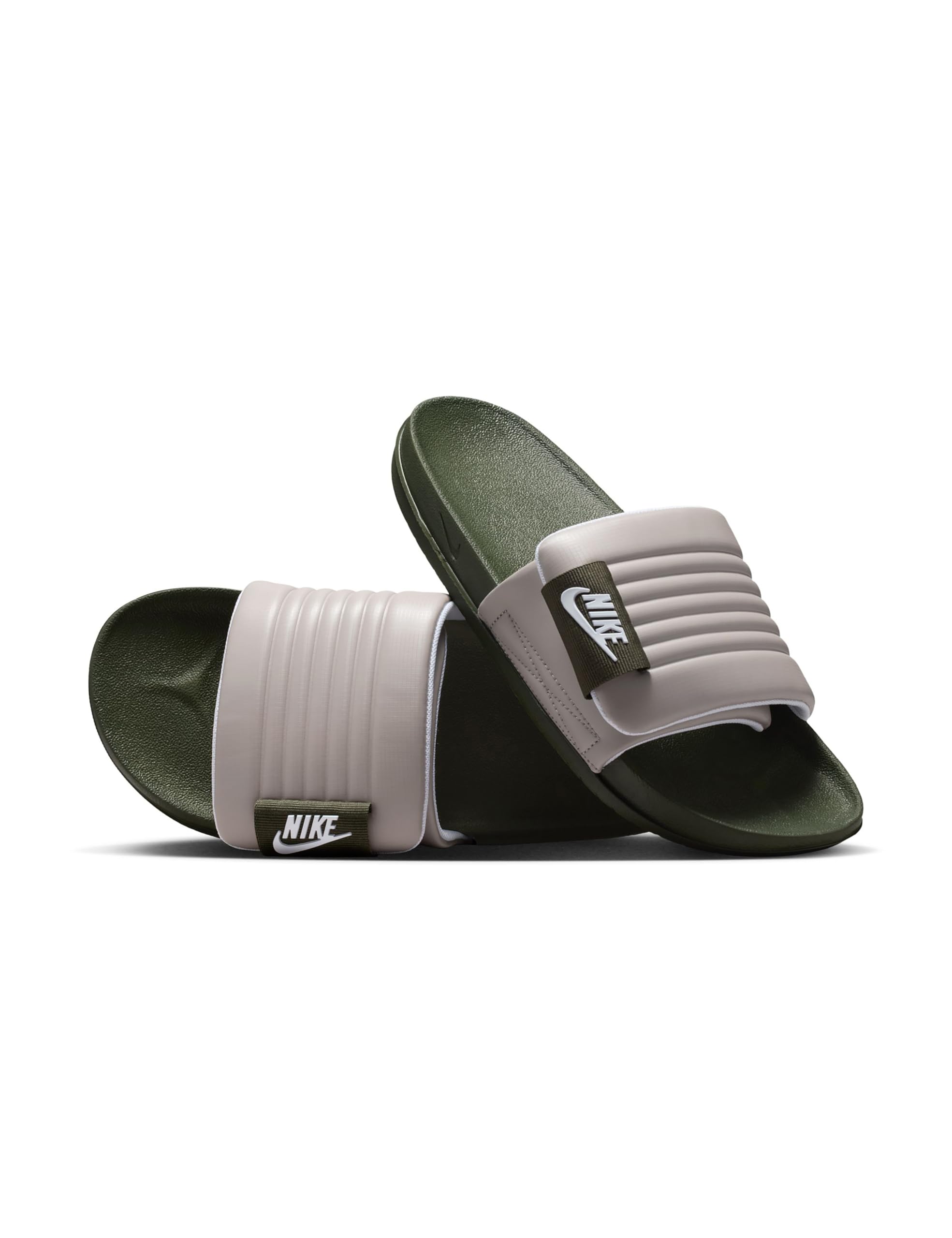 Nike Men's Offcourt Adjust Slides, Cargo Khaki/White-College Grey, 6