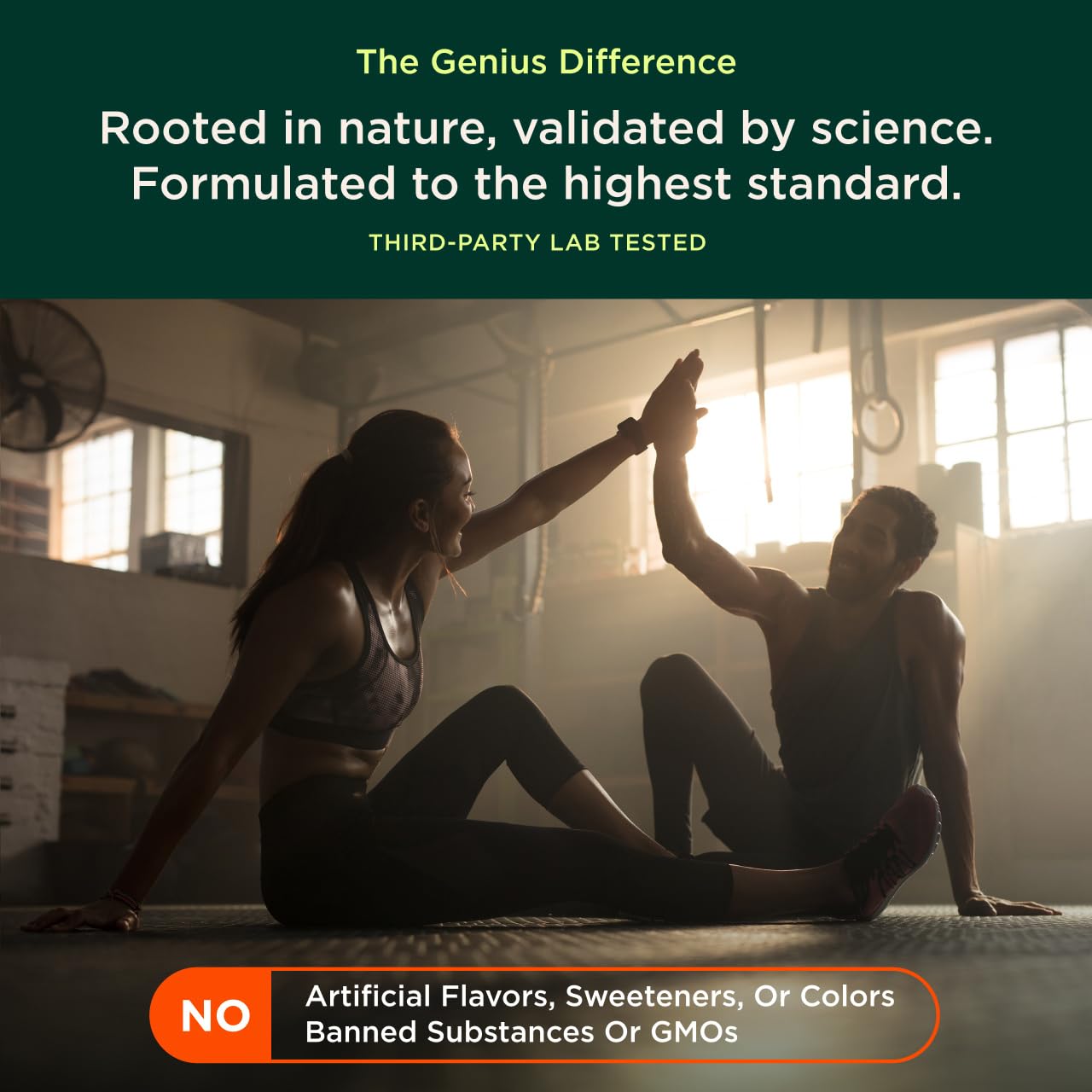 The Genius Brand Genius Lion's Mane - Plant-Based Supplement for Memory, Focus & Mood Support - Organic & Non-GMO - 120 Veggie Capsules