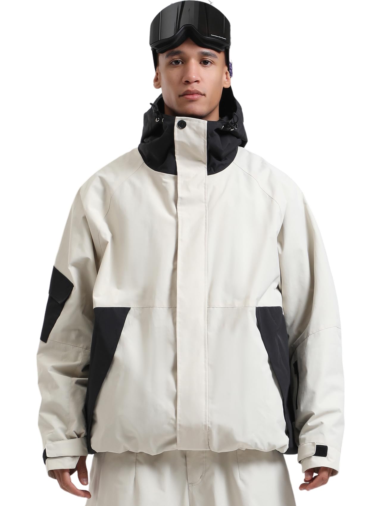 GSOU SNOW Mens Womens Ski Jacket Baggy Snowboard Coat Waterproof Insulated Snow Hoodie For Winter Outdoor Sports Loose Fit