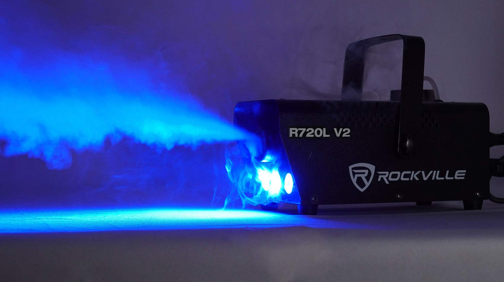 Audiosavings Bundle: Chauvet DJ GIGBAR Move ILS Kit w/Moving Heads/Derbies/Washes/Laser/Strobe Lights Bundle with Rockville R720L Fog/Smoke Machine w/Remote+Fluid+Multi Color LED Built in! (2 Items)