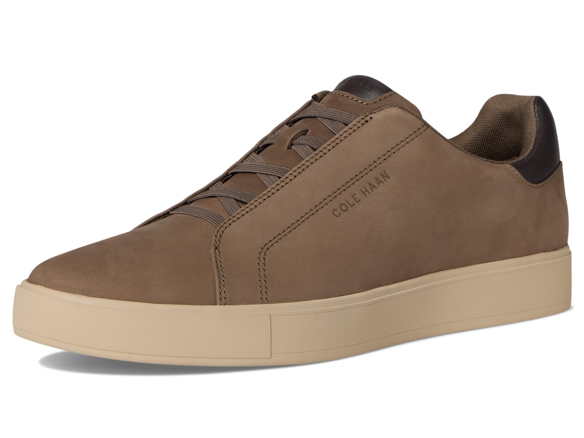 Cole Haan, Men, Grandpro Luxe Slip-On Sneakers, Morel Nubuck/Dark Chocolate/Oxford Tan, 10, Medium