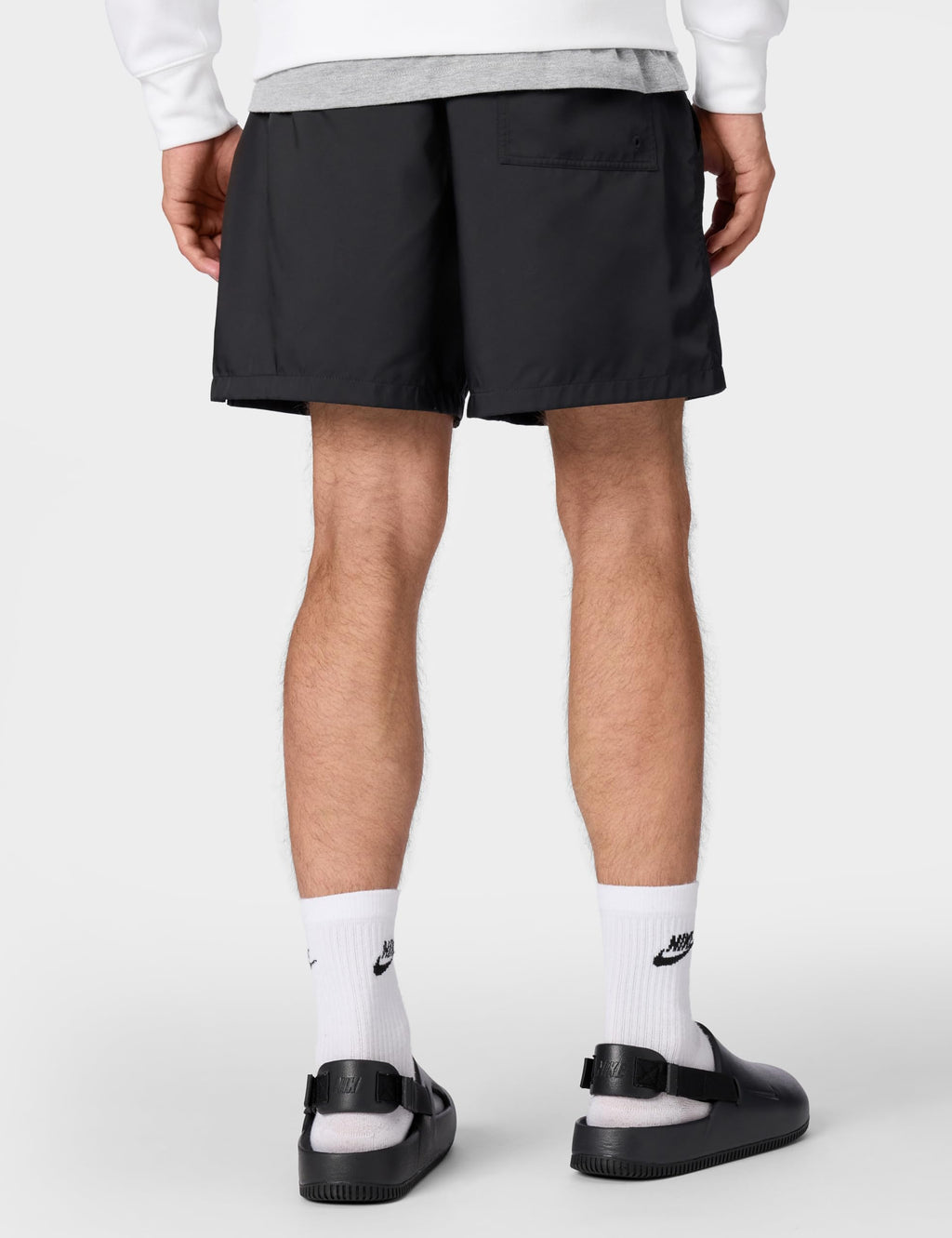 Nike Men's Club Woven Flow Shorts, Black/White, Medium