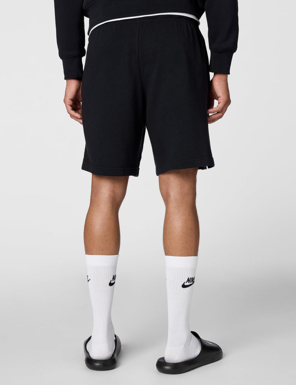 Nike Men's Club Knit Shorts, Black/White, Medium