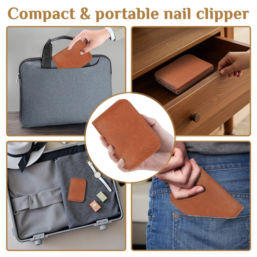 MINKINH Manicure Set Professional Nail Clipper Kit-26 Pieces Stainless Steel Manicure Kit,Nail Care Tools with Luxurious Travel Case