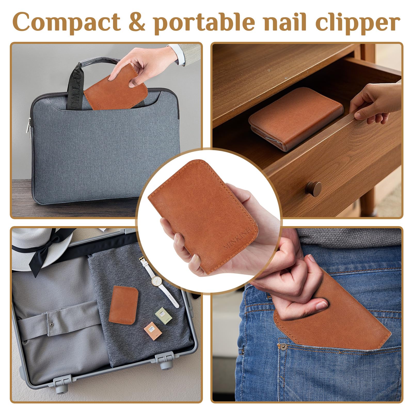 MINKINH Manicure Set Professional Nail Clipper Kit-26 Pieces Stainless Steel Manicure Kit,Nail Care Tools with Luxurious Travel Case