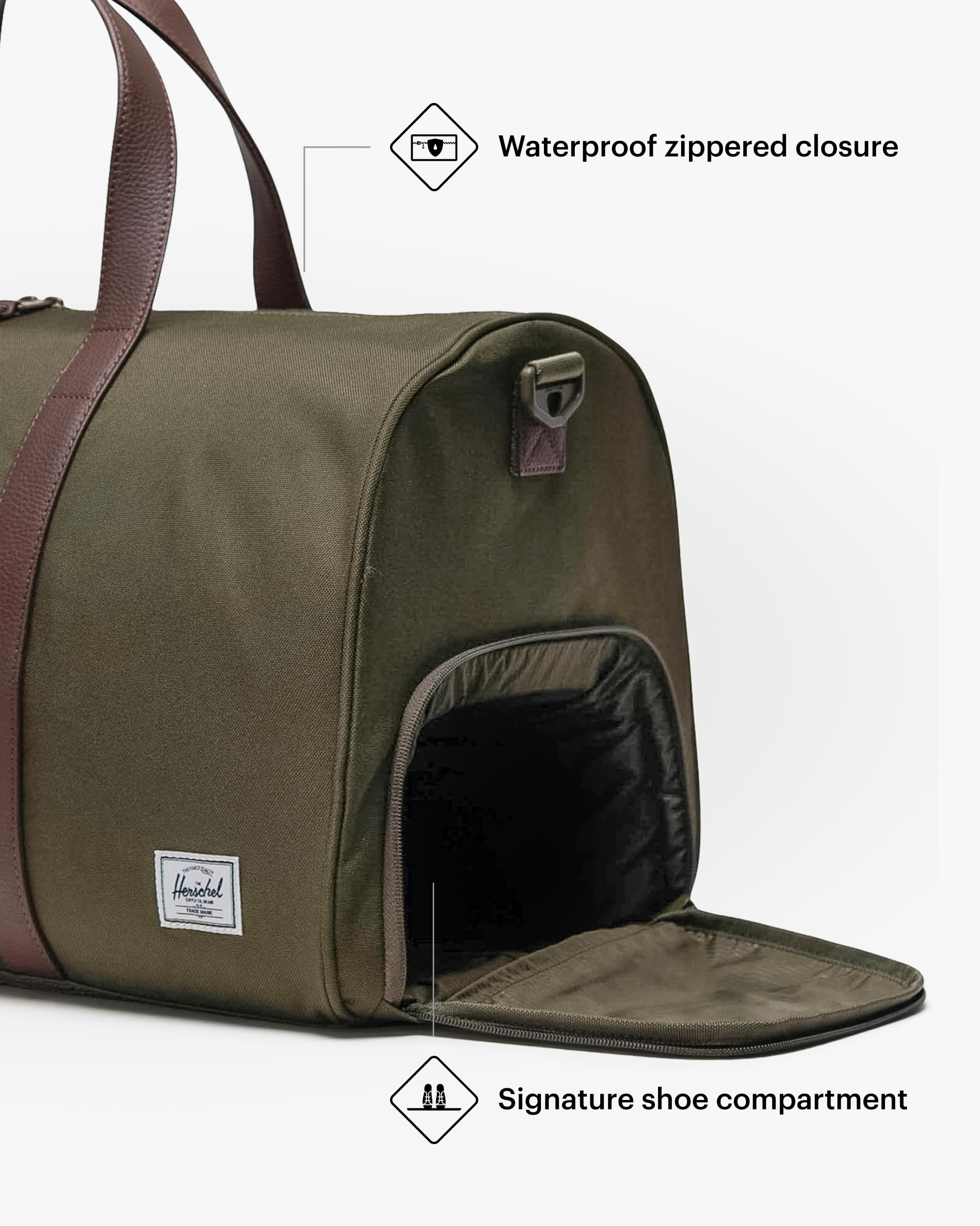 Herschel Supply Co. Novel Duffle, Ivy Green, Standard-43L