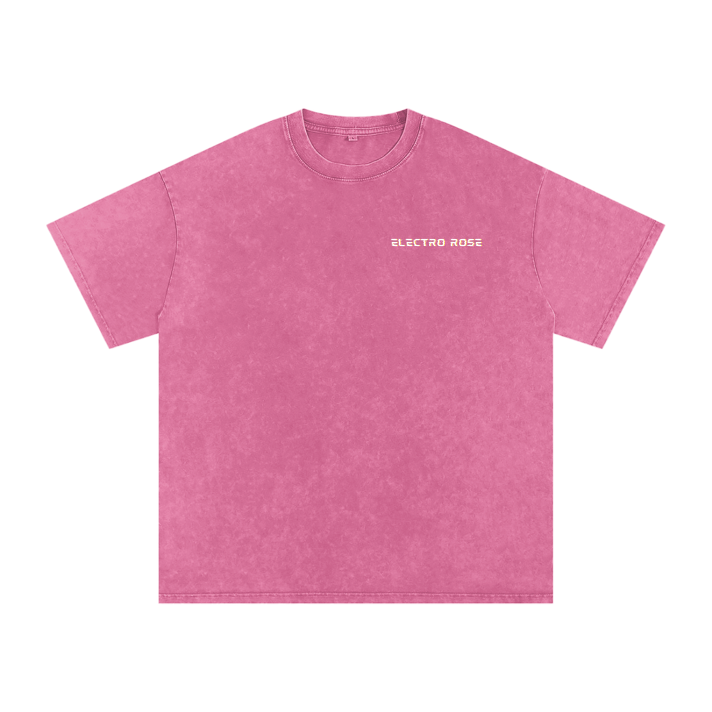 Snow Washed Oversized Cotton T-Shirt