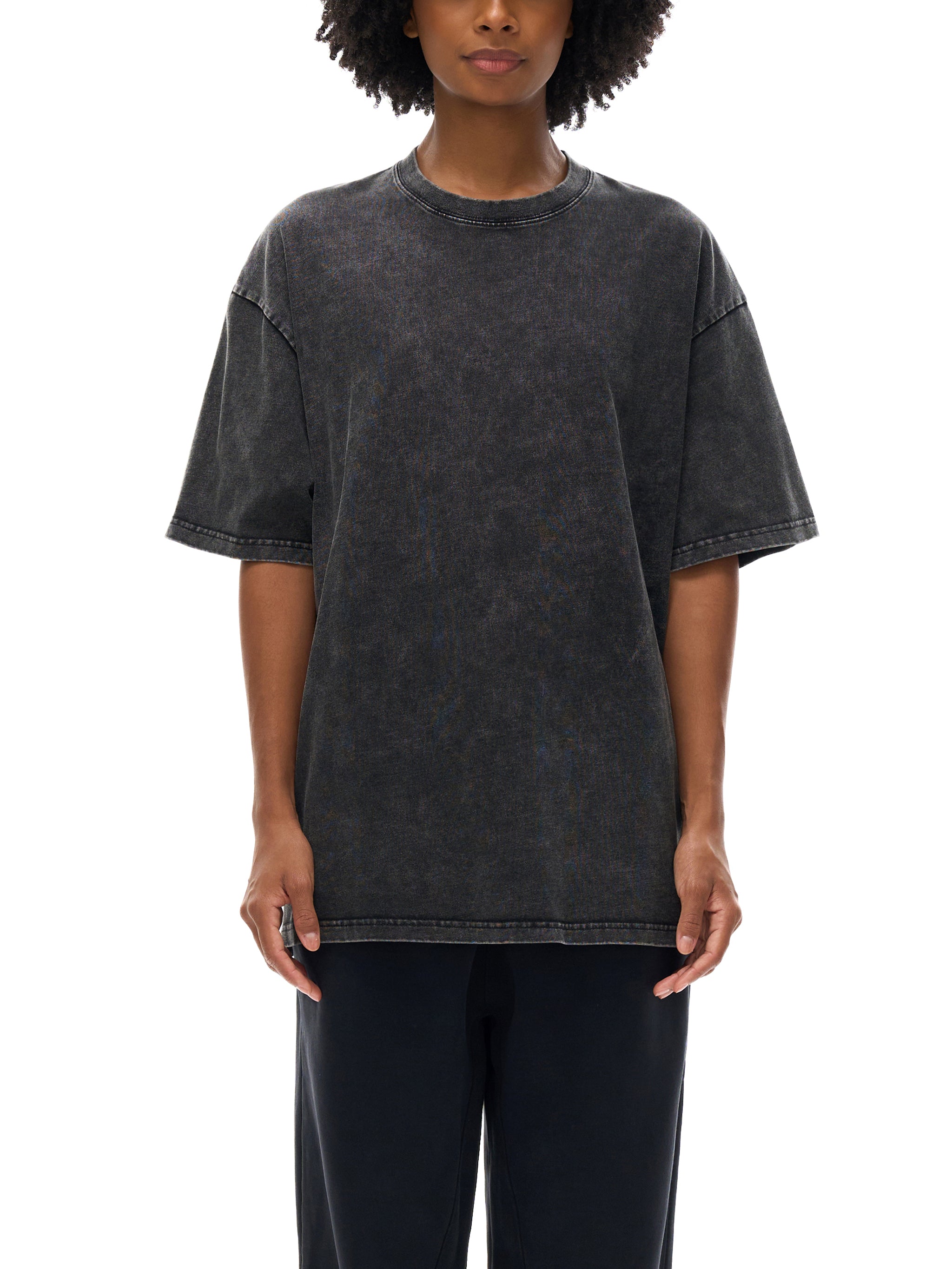 Snow Washed Oversized Cotton T-Shirt